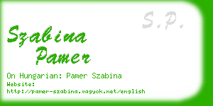szabina pamer business card